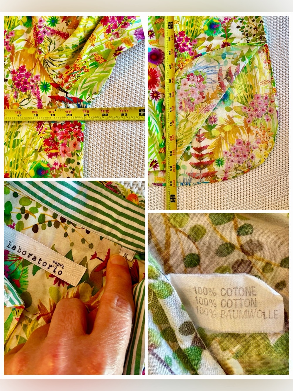 LABORATORIO CAPRI Yellow Floral Long-Sleeve Shirt Mini Dress - Picture 16 of 16